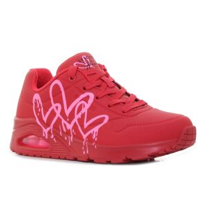 Skechers Uno - Dripping In Love piros női cipő