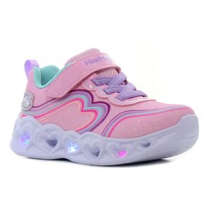 Skechers Heart Lights - Retro Hearts villogó rózsaszín baba cipő