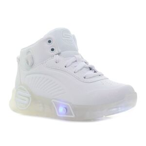 Skechers S-Lights Remix hangra villogó fehér gyerek cipő