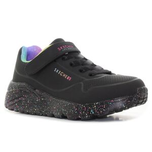 Skechers Uno Lite - Rainbow Specks fekete gyerek cipő