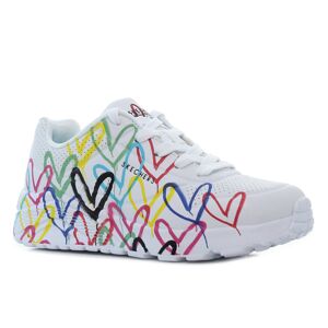Skechers Uno Lite - Spread The Love fehér gyerek cipő