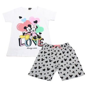 Disney Love Minnie mintás fehér pizsama