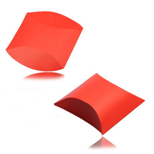 Papír díszdoboz - piros színű, sima felületű