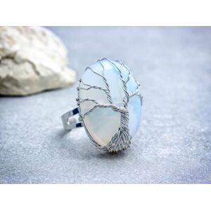 Életfa opalit ezüst színű gyűrű
