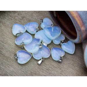 Opalit üveg szív ásvány medál